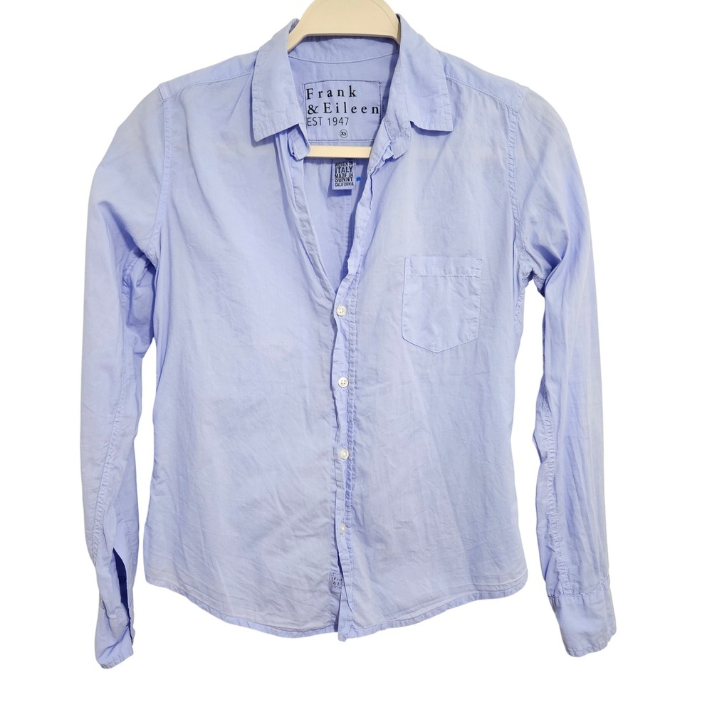 Frank & Eileen Italian Cotton Button Up Shirt Womens XS